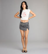 Dirty Details Martini Graphic Crop Tee