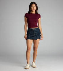 Baby Got Back Basic Crew Neck Crop Tee