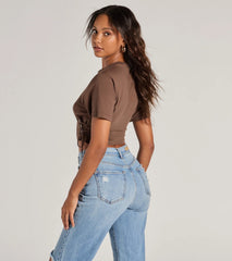 Rough Rider Lace-Up Graphic Tee