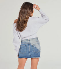 Cutie Alert Long Sleeve Fleece Crop Sweatshirt