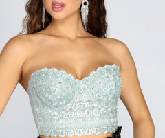 Reigning Lace Bustier Top