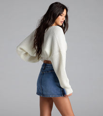 Sweet And Cozy Oversized Knit Sweater Bolero