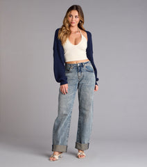 Sweet And Cozy Oversized Knit Sweater Bolero