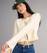 Cozy Charm Tie Front Sweater
