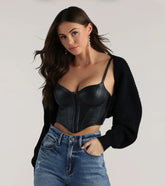 Sweet And Cozy Oversized Knit Sweater Bolero