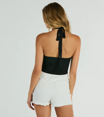 New You Sweetheart Halter Crop Top