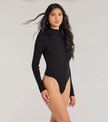 Winter Slay Turtleneck Long Sleeve Bodysuit