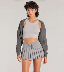 Sweet And Cozy Oversized Knit Sweater Bolero