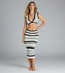 Way She Moves Striped Bra Top