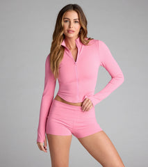 At Your Leisure Zip-Up Crop Jacket