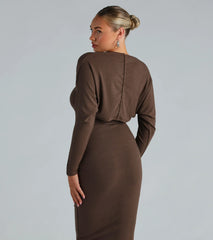 She's The Main Rib Knit Slouchy Bolero