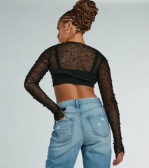 Abundant Luxury Faux Pearl Bead Bolero