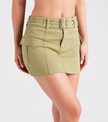 Cute And Trendy Cargo Mini Skirt