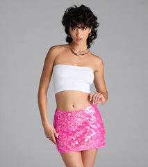 Dance The Night Away Sequin Mini Skirt