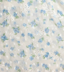 Sunny Muse Floral Eyelet Chiffon Romper