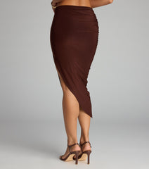 Catch The Curve High Slit Midi Skirt