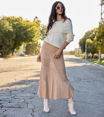 Boho Beauty Floral Lace Maxi Skirt
