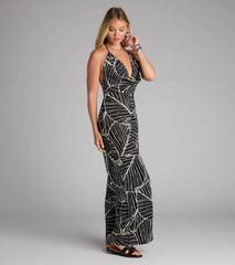 Tropic Like It's Hot Wide Leg Cowl Neck Jumpsuit
