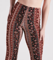 Trendy Gal Floral Boho Flare Pants