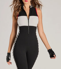 Nitro Speedster Sleeveless Checkered Jumpsuit