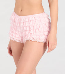 Chic Fairytale Tiered Lace Hot Shorts