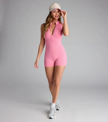 Stealing Looks Sleeveless Zip-Up Romper