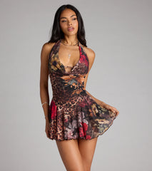 Wildflower Energy Cowl Halter Romper