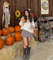 Sweet Crush High Rise Belt Knit Mini Skort