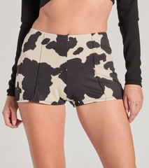 Cowgirl Outlaw Cow Print Hot Shorts