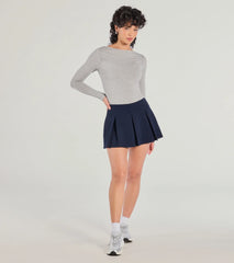 Keeping It Cute Pleated Ponte Skort
