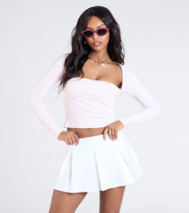 Keeping It Cute Pleated Ponte Skort