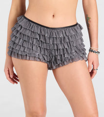 Chic Statement Gingham Ruffle Hot Shorts