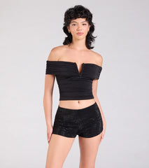 Center Stage Rhinestone Hot Shorts