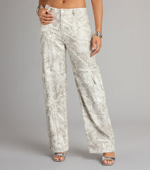 Off The Radar Camouflage Straight Leg Denim Jeans