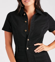 Gimme The Flare Denim Jumpsuit