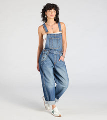 Match My Vibe Wide-Leg Denim Overalls