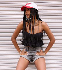 Cool Classic High-Rise Frayed Denim Shorts