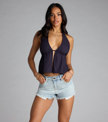 Cut to the Chase Mid-Rise Denim Shorts