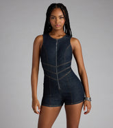 Steal Your Heart Denim Romper