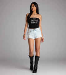 Cut to Chill High-Rise Denim Shorts