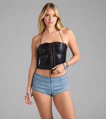 Trail Blazer Mid-Rise Denim Hot Shorts
