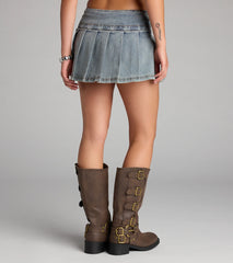 Off Duty Cool Denim Mini Skort