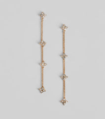 Twinkle Brightly Rhinestone Linear Earrings
