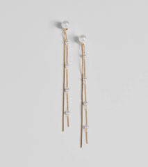 Effortless Glam Pearl Front-To-Back Linear Earrings