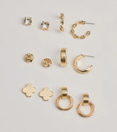 Dainty Charm Six-Pack Earring Set
