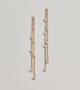 Dainty Luxe Faux Pearl And Rhinestone Earrings