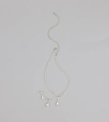Elegance in Every Drop Necklace and Earrings Set