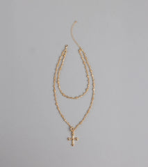 True Grace Layered Cross Necklace