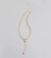 Major Statement Chain Lariat Necklace