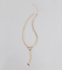 Major Statement Chain Lariat Necklace